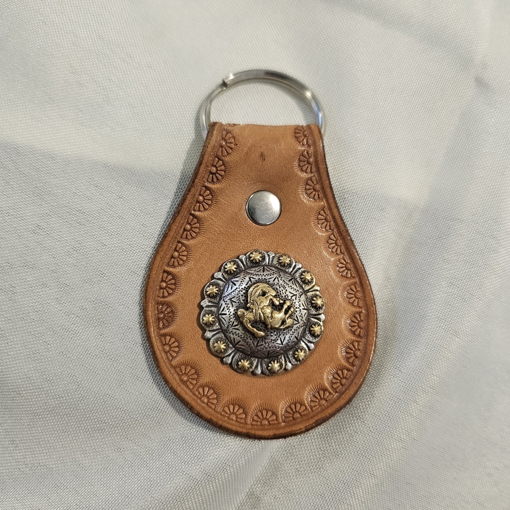 Western Leather Keychain